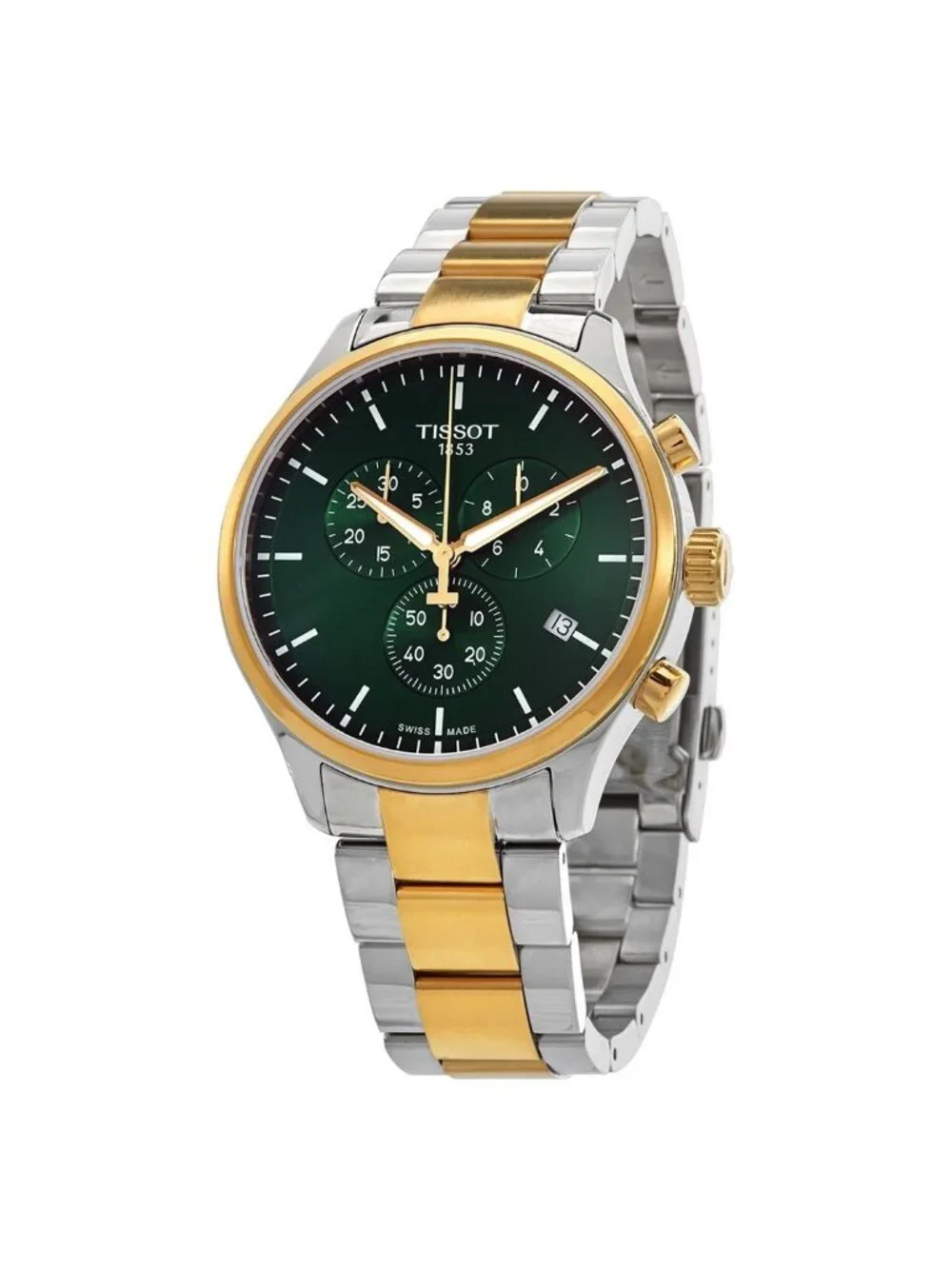 NWT Tissot T-Sport Chronograph Quartz Green Dial Men's Watch